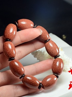 和田玉路路通男女款桶珠手链