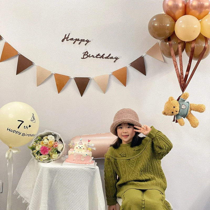 网红周岁生日场景布置小熊气球装饰儿童宝宝男女孩快乐派对背景墙,淘宝优惠券,粉丝福利购,淘宝优惠卷