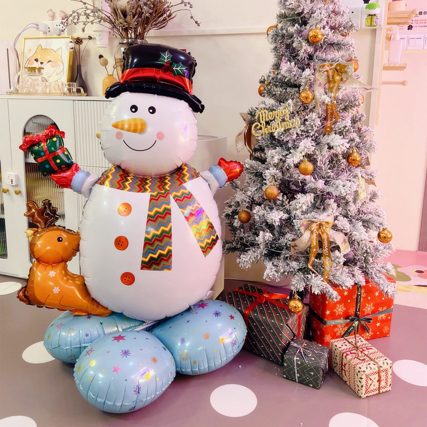 圣诞节主题铝膜站立气球树圣诞老人雪人室内商场装饰用品派对布置,淘宝优惠券,粉丝福利购,淘宝优惠卷
