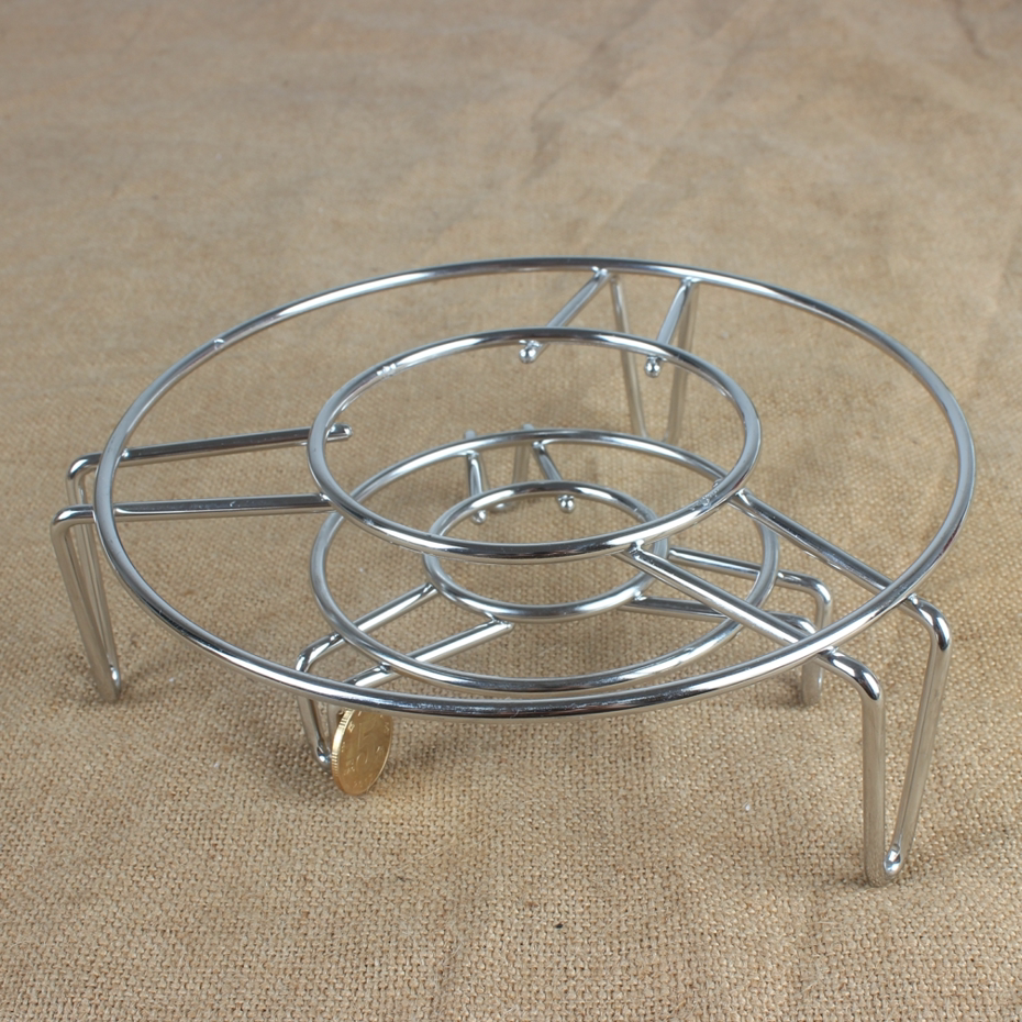 304不锈钢蒸架隔水电饭煲压力锅里放高脚蒸菜架加厚直径小蒸笼架