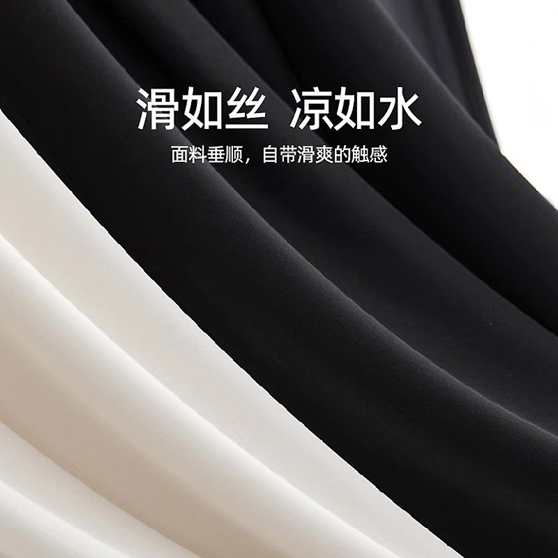 逸阳黑色阔腿西装裤女25秋新款高腰垂感显瘦休闲通勤直筒显瘦裤子,淘宝优惠券,粉丝福利购,淘宝优惠卷