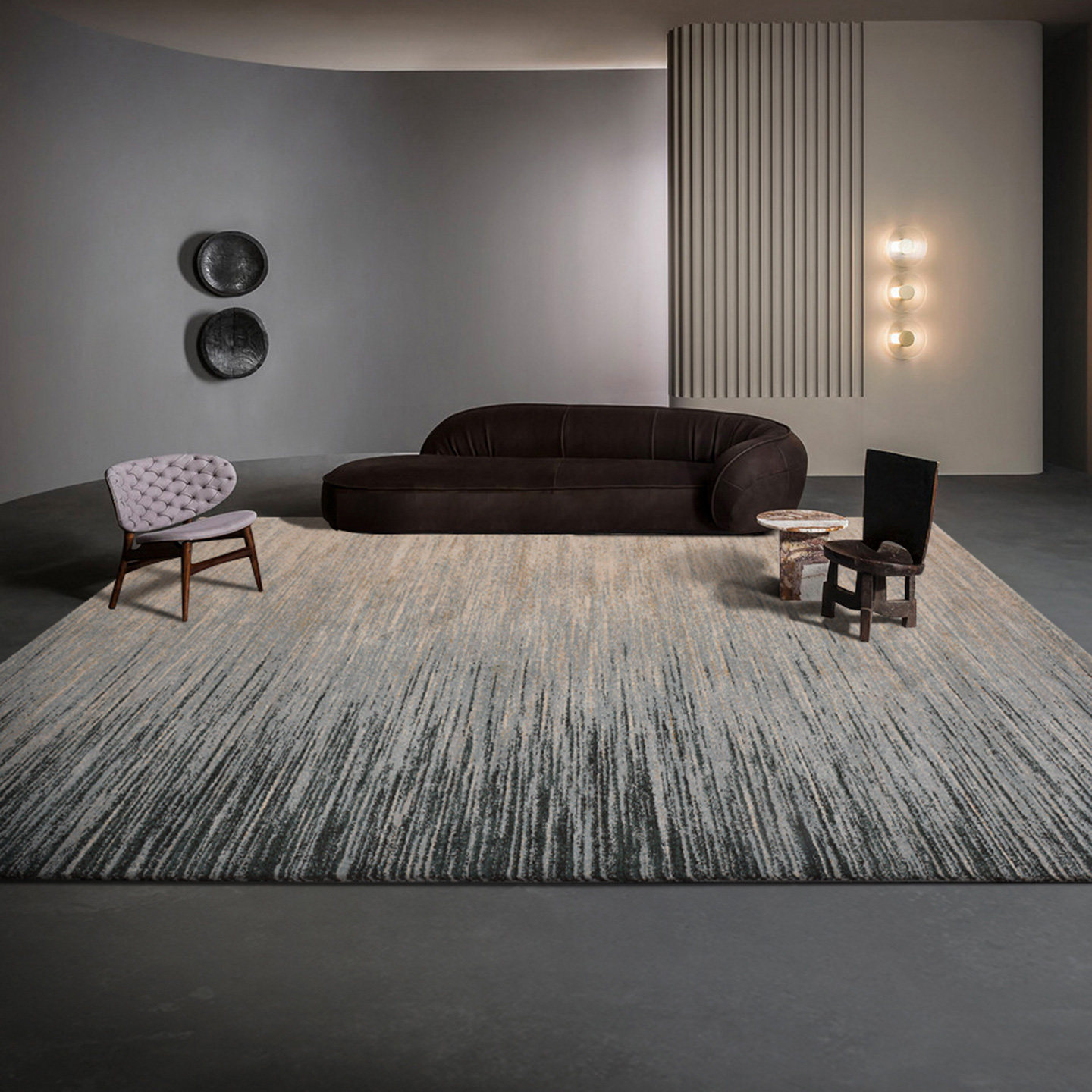 Carpet living room is versatile, modern, simple, light, luxurious and high-end