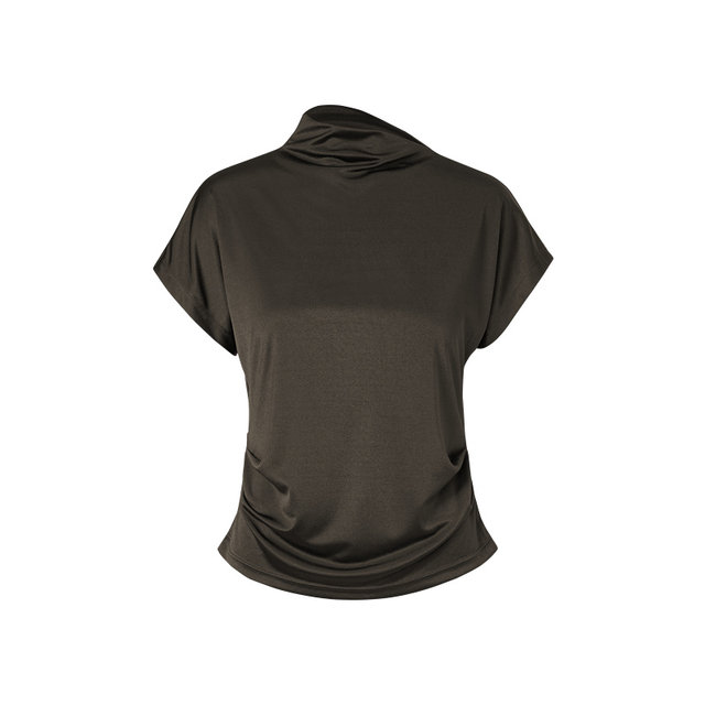 AUM 2026 ພາກຮຽນ spring ນໍາເຂົ້າໃຫມ່ knitted diagonal collar skirt pullover ສໍາລັບແມ່ຍິງ