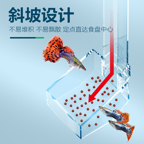 鱼缸喂食器喂鱼神器非自动孔雀鱼饲料投喂管小型鱼食乌龟粮喂食圈 - 图3