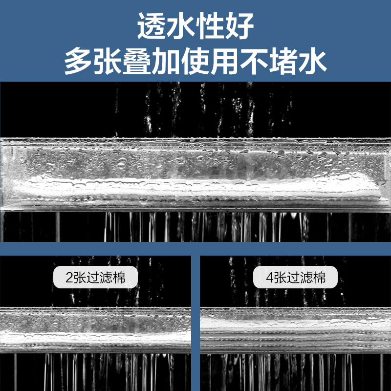 鱼缸过滤棉过滤器材料高密度海绵超级净化水加厚魔毯专用生化白棉-图2