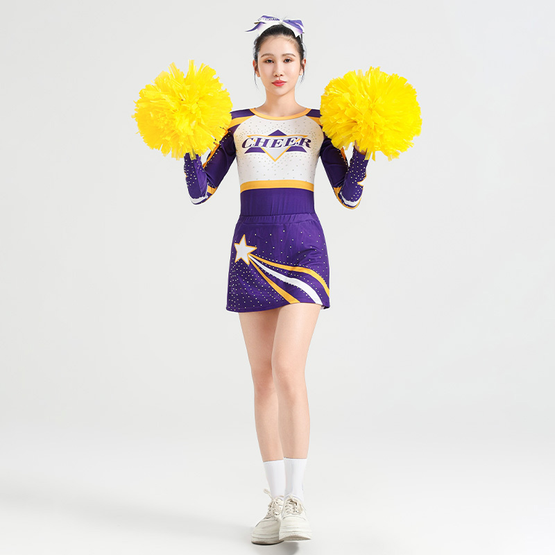 啦啦队演出服装女成人啦啦操竞技健美操比赛服团体操运动会表演服 - 图0