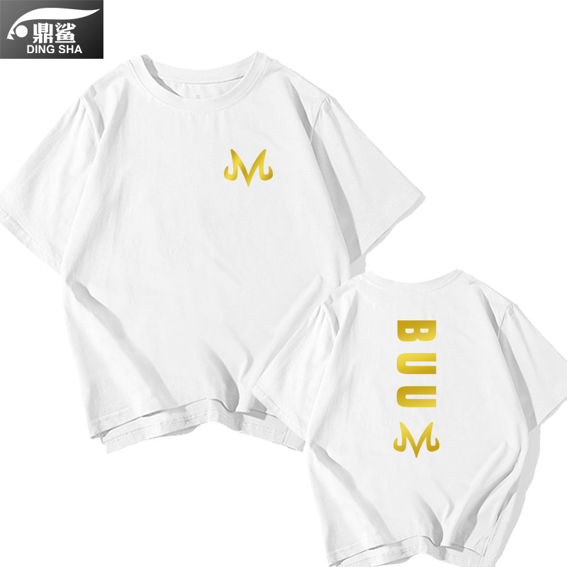 魔人龙珠布欧M字母标志短袖t恤衫男女动漫周边上衣服半袖创意衣服
