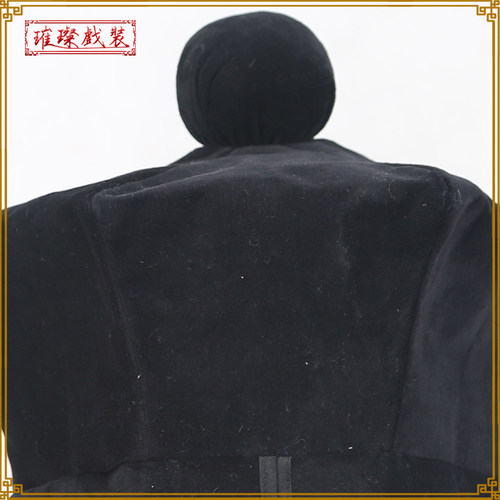 戏曲罗帽螺帽京剧老生家院武生帽子黑罗帽家丁帽武松帽六角素罗帽 - 图2