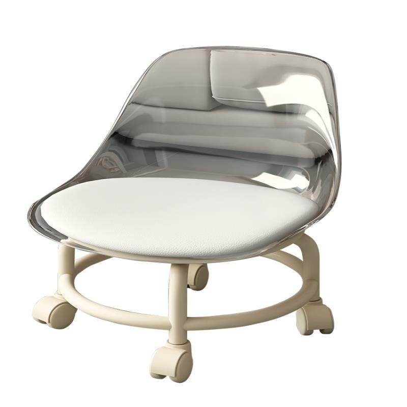 亚克力家用万向轮美缝静音凳子儿童带娃学步矮凳凳网小椅子滑轮,淘宝优惠券,粉丝福利购,淘宝优惠卷