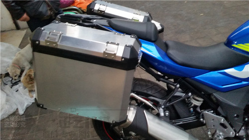 GSX250R铝合金边箱后货架铝合金尾箱侧箱后备箱旅行箱行李箱 - 图3
