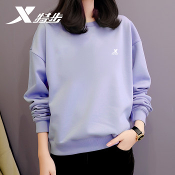 Xtep sweatshirt ແມ່ຍິງ summer ຂອງແທ້ loose bottoming ເສື້ອ pullover ແຂນຍາວອະເນກປະສົງສີດໍາກິລາເທິງ