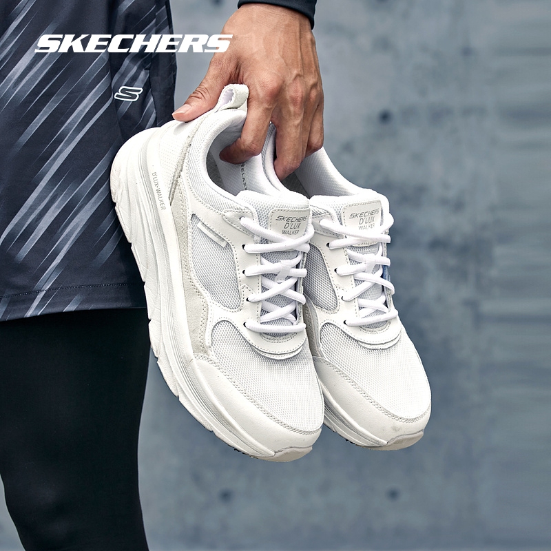 Skechers斯凯奇女鞋款男跑步鞋轻便减震厚底情侣款休闲百搭运动鞋 - 图1