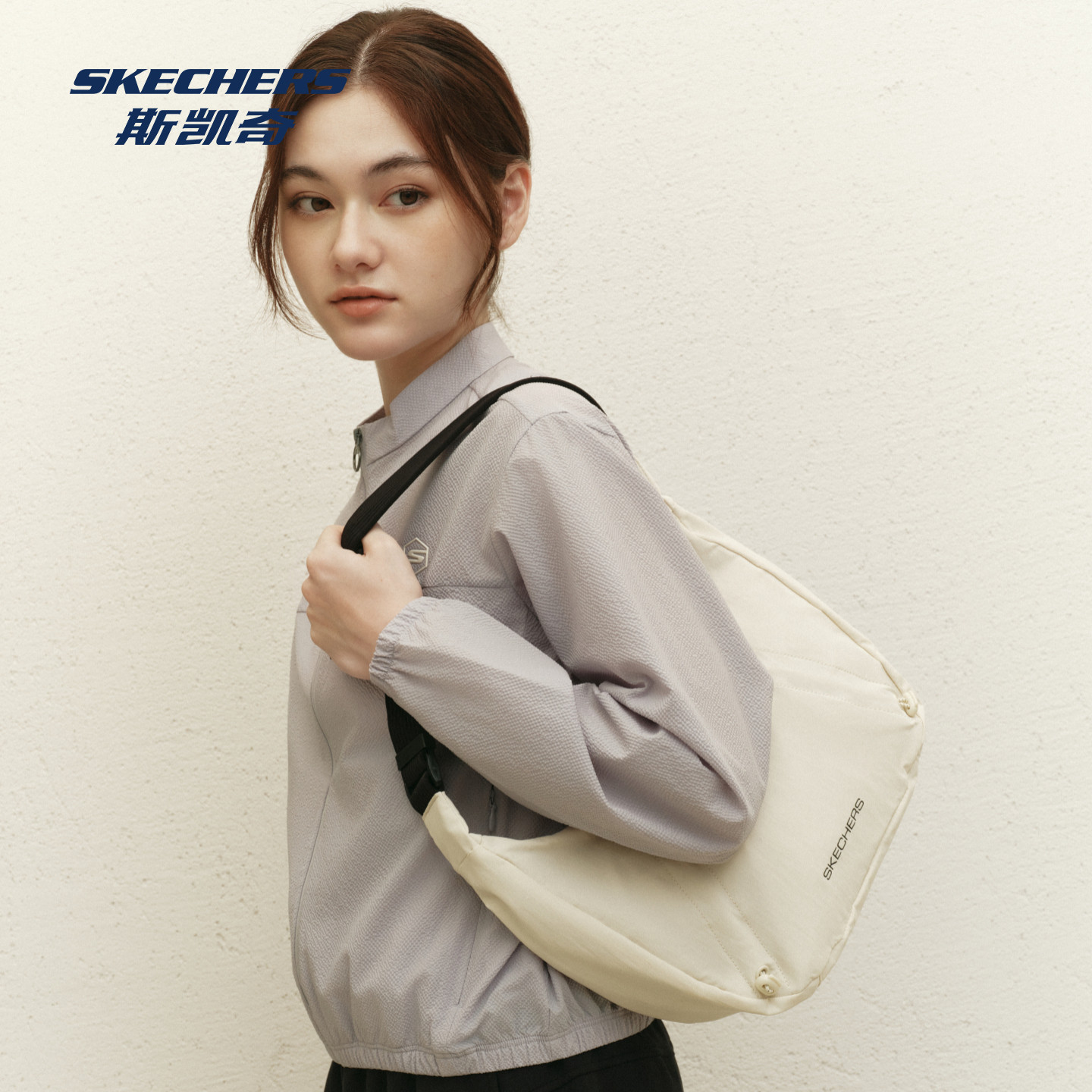 Skechers shoulder crossbody bag 2026 new autumn style for men and women modern simple fashion comfortable adjustable shoulder strap