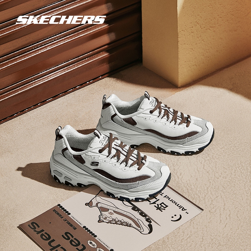 Skechers斯凯奇春夏奶茶熊新款男女鞋海盐熊猫鞋休闲运动老爹鞋-图2