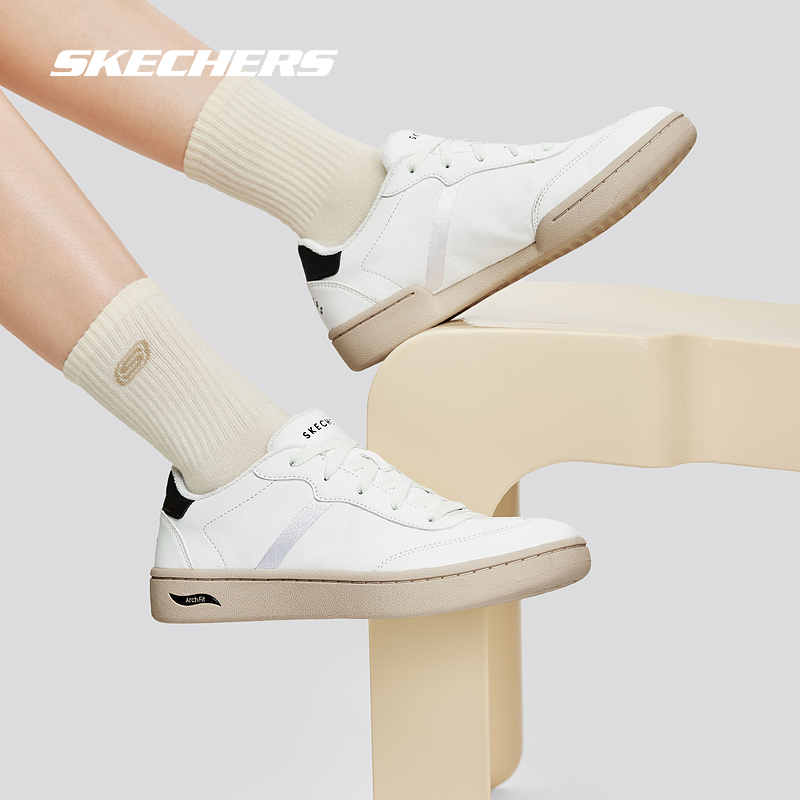 Skechers斯凯奇女款板鞋2024春季新品足弓支撑轻便舒适运动休闲鞋