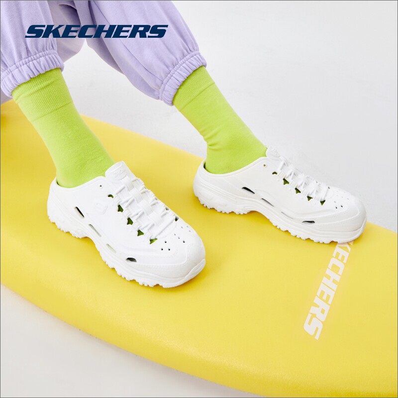 skechers 2023春泡泡男女半拖鞋子 skechers运动运动拖鞋