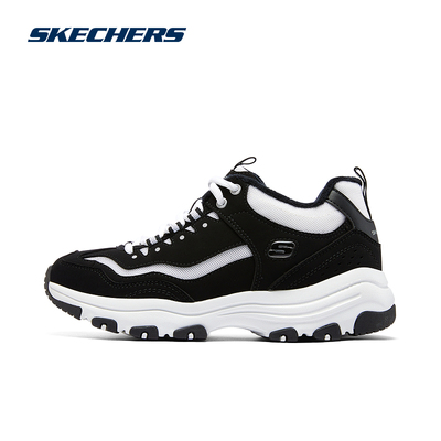 Skechers斯凯奇男女款情侣鞋休闲老爹鞋加绒厚底增高百搭运动鞋子