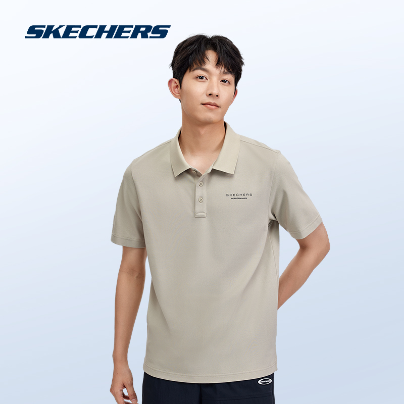 Skechers斯凯奇polo衫男2024夏季冰肌速干衣短袖凉感通勤运动T恤 - 图3