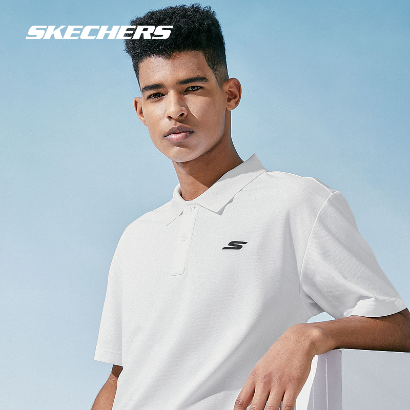 Skechers斯凯奇2024新款速干吸湿polo领短袖衫男凉感透气运动上衣 - 图2