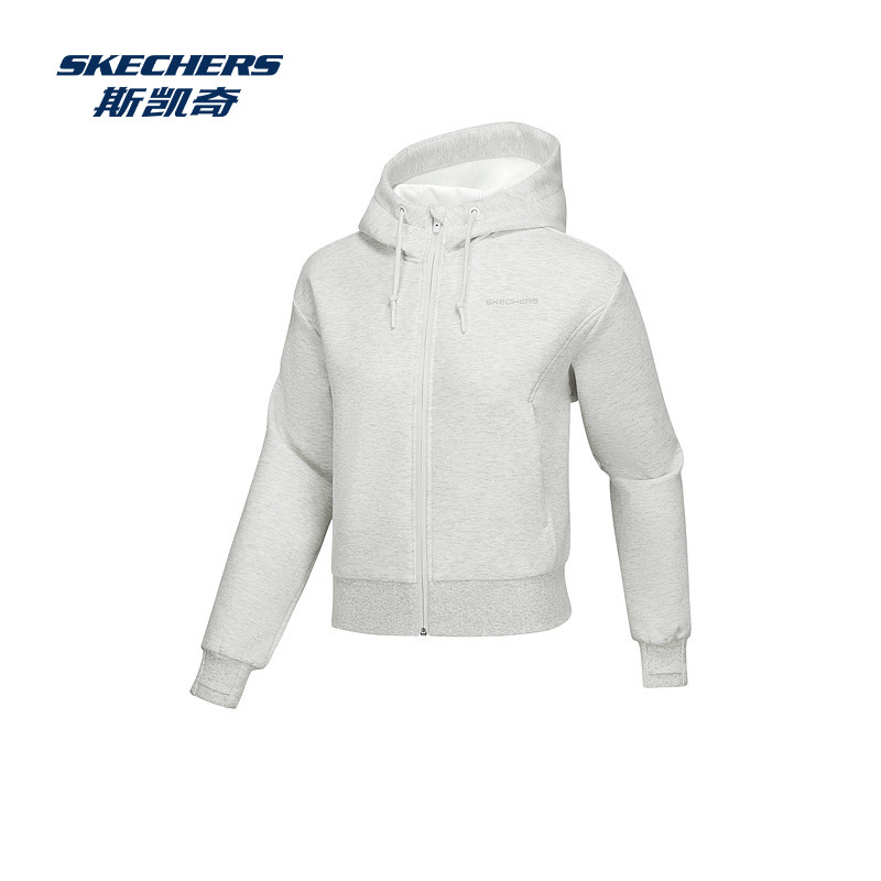 斯凯奇新品女士宽松廓形舒适连帽针织运动外套休闲百搭,淘宝优惠券,粉丝福利购,淘宝优惠卷