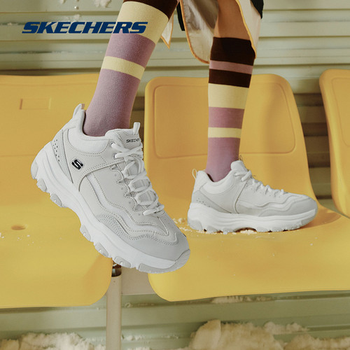 Skechers斯凯奇女鞋款情侣鞋中帮老爹鞋轻便男鞋子复古百搭运动鞋-图3