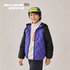 Skechers children's down jacket men's and women's same style 2025 winter fluffy, soft and comfortable hooded jacket