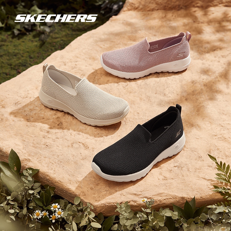 Skechers斯凯奇健步鞋女鞋GO WALK一脚蹬鞋子透气轻便网面官方店 - 图1