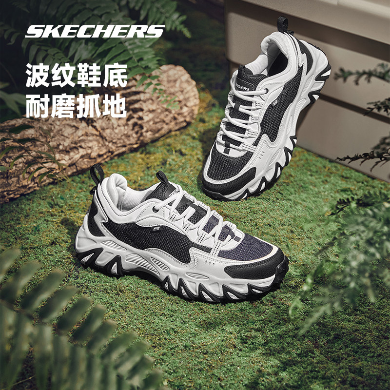 skechers野火2023春季新款男款跑鞋 skechers运动跑步鞋