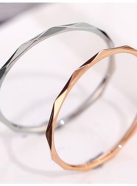 欧美风玫瑰金关节钛钢戒指