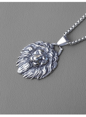 项链吊坠项链欧美狮子头男士