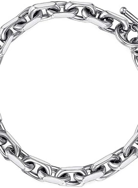 欧美经典时尚简约设计感方批角四方形不锈钢链条项链手链首饰套