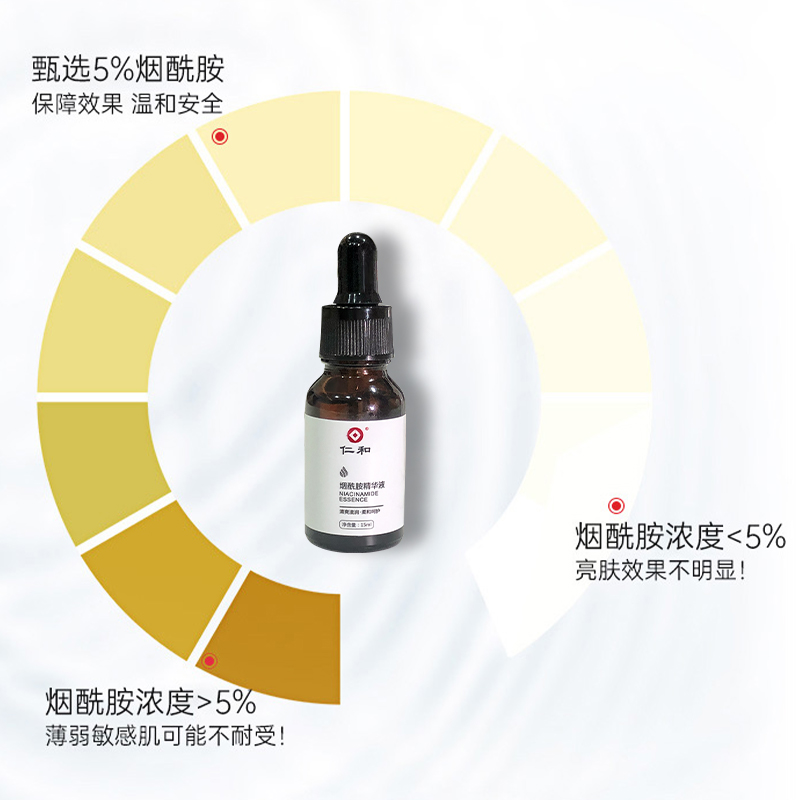 仁和正品烟酰胺精华液面部淡化提亮焕白改善肤色收缩毛孔修护保湿