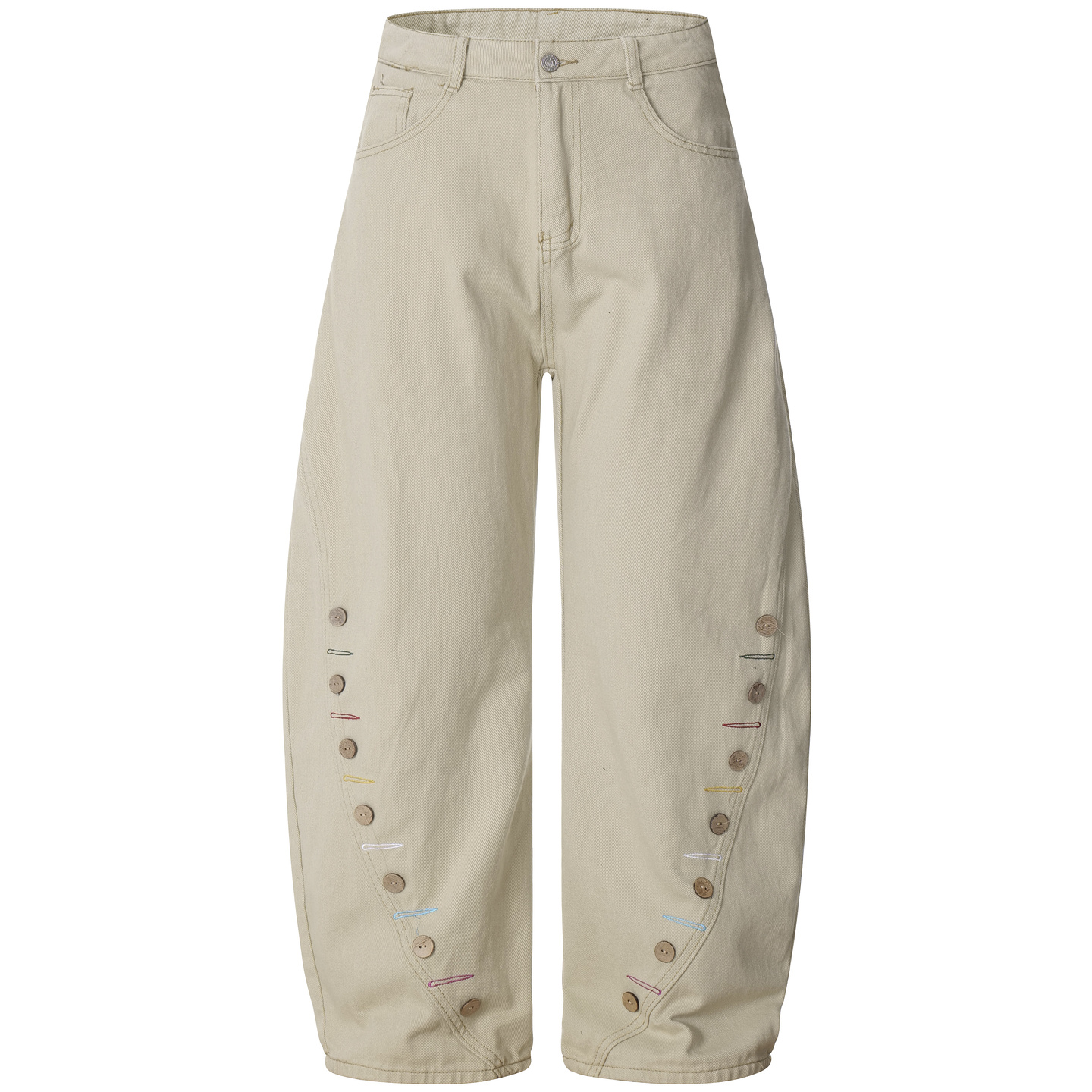 From Mars Bad timing casual machete button-decorated jeans - 图3