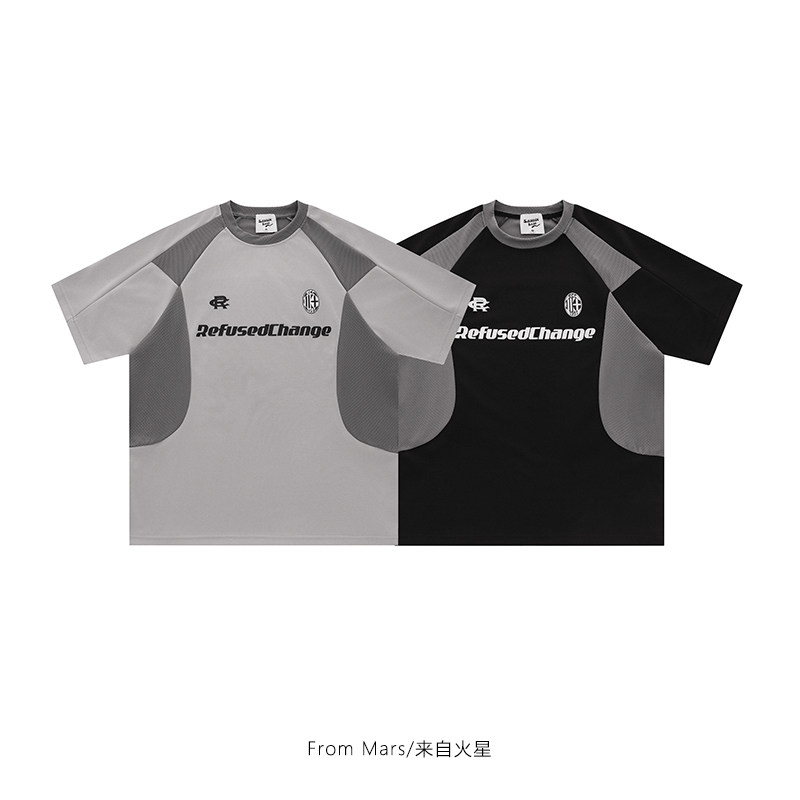 From Mars 相互厮守 潮牌拼色字母印花运动短袖T恤宽松情侣男女潮,淘宝优惠券,粉丝福利购,淘宝优惠卷