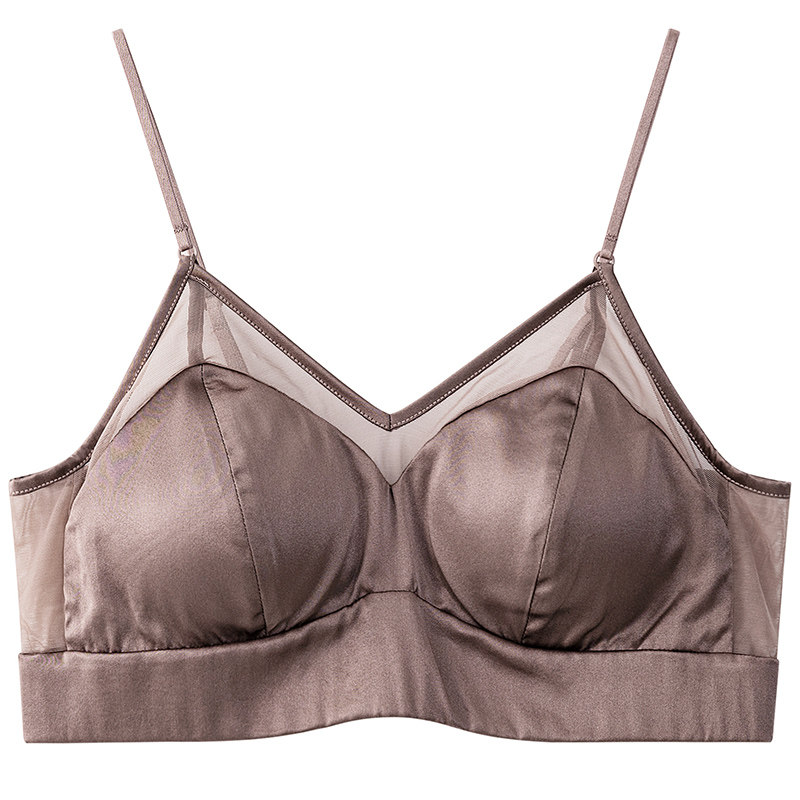 有致真丝无钢圈舒适夏季细肩带胸罩 fimage有致南木文胸