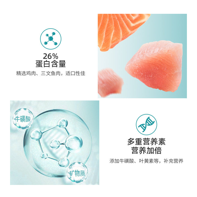 营养尝鲜生骨三文鱼牙结石猫零食奖励洁齿磨牙抑菌通用冻干罐头,淘宝优惠券,粉丝福利购,淘宝优惠卷