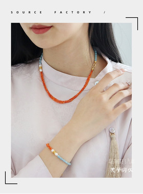 国潮国风高级感精致锁骨链新款