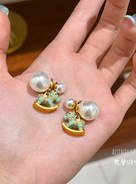 马年本命年新年滴油珐琅手链耳钉