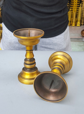 中式摆件蜡台铜家居装饰品中式