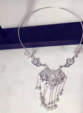 璎珞项圈合金璎珞项圈古装长命锁