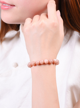 天然太阳石手链橙手串猫眼石水晶