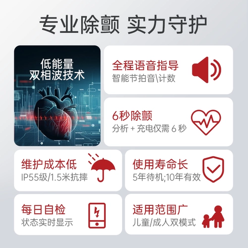 Maibang AED Defibrillator Portable Mindated Home Home Медицинский полуавтоматический полуавтоматический внешний дефибриллятор только заменяет и не ремонтирует