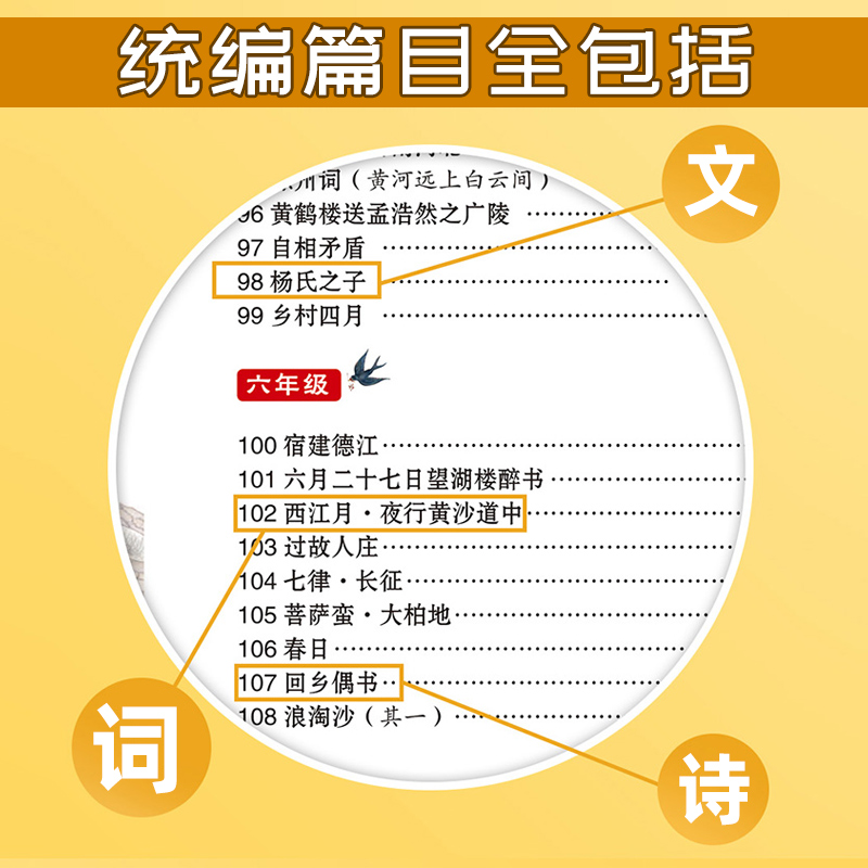 小学生必背古诗词75+80首彩图版全国通用古诗词小古文一二三四五六年级经典古诗文统编版寒假预习打卡记忆卡科学记忆同步课本 - 图2