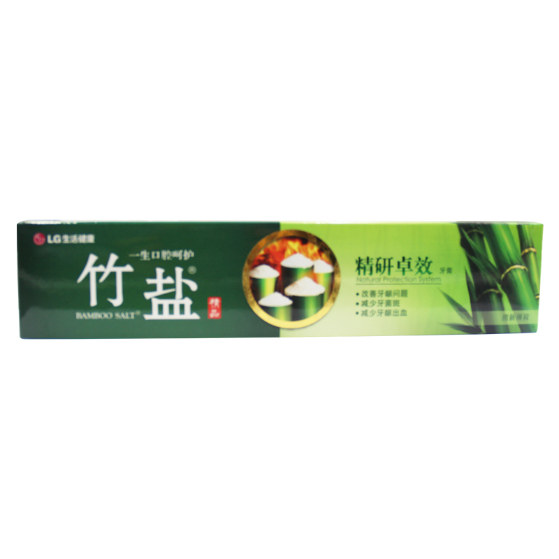 LG竹盐精研卓效牙膏180g*2支老虎草升级异味上火清新口气减轻牙渍