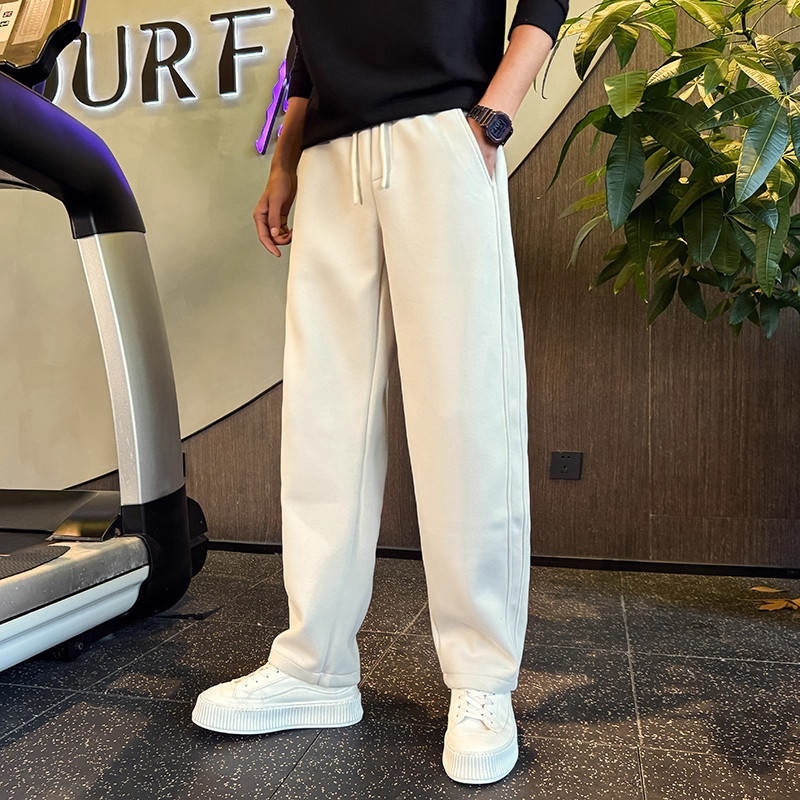 直筒运动裤男款潮牌卫裤秋冬季加绒男裤2025新款裤子潮流休闲裤帅,淘宝优惠券,粉丝福利购,淘宝优惠卷