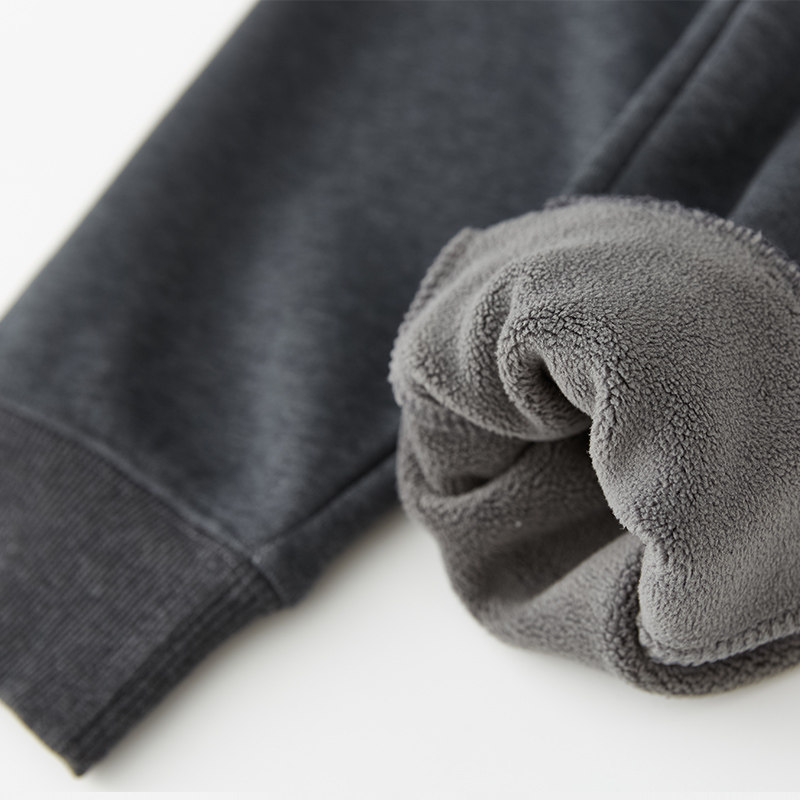 深灰色加绒卫裤女重磅2024秋冬女束脚长裤哈伦裤加厚休闲运动裤女,淘宝优惠券,粉丝福利购,淘宝优惠卷