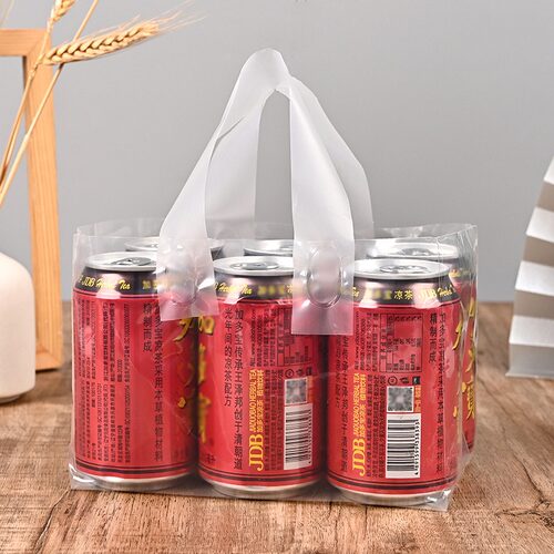 加厚通用啤酒塑料手提袋透明包装袋啤酒袋饮料袋可定做通用有现货 - 图2