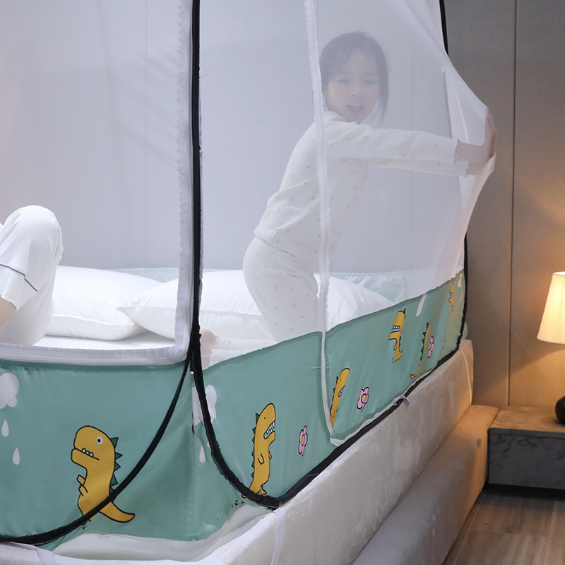蒙古包蚊帐2025新款1.35米家用135x190全底防摔儿童免安装1米35床,淘宝优惠券,粉丝福利购,淘宝优惠卷