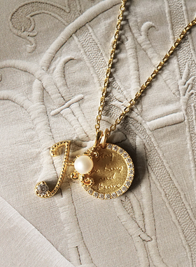 字母天然珍珠纯银天然珍珠女纯银