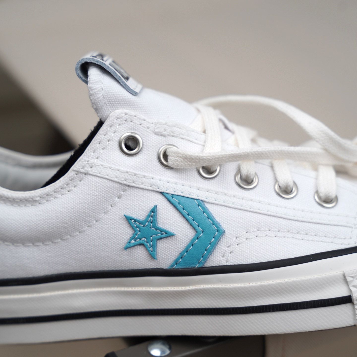 匡威正品Star Player76舒适简约复古低帮板鞋男女同款白蓝A09857C - 图0